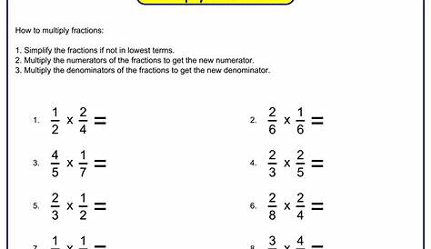 multiplying fraction worksheet pdf