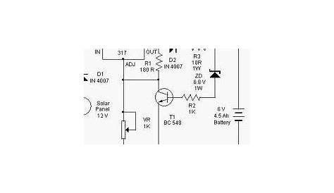 automatic solar battery charger circuit diagram