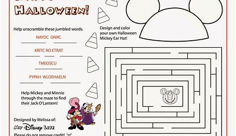 halloween activity sheets free printable