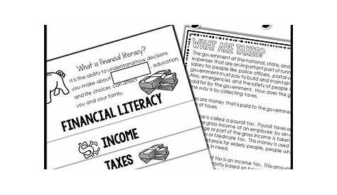 5th Grade Financial Literacy Interactive Notebook Set by Leaf and STEM