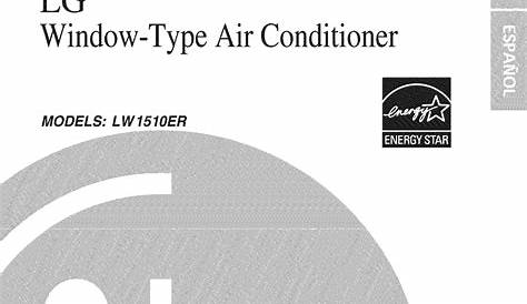 LG LW1510ER User Manual AIR CONDITIONER Manuals And Guides 1202459L