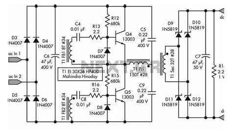 smps circuit diagram with explanation