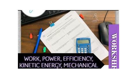 Physical Science Work Power Energy Efficiency Mechanical Advantage