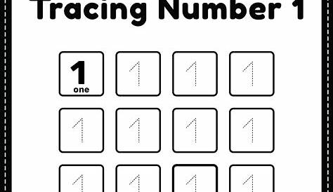 1 Number Tracing Worksheet - Free Printable | www.kidsnex.com