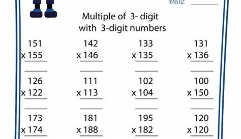 Multiplication Worksheet – 3 digit by 3 digit - #3 - KidsPressMagazine