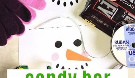Snowman Candy Bar - It's a Southern Life Y'all with free printable candy bar wrappers template