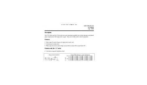 HA17324 Hitachi Quad Operational Amplifier Документация и описания