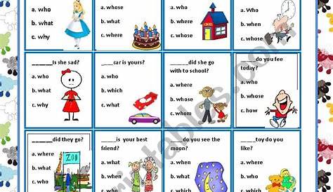 Wh-Questions - ESL worksheet by misstylady