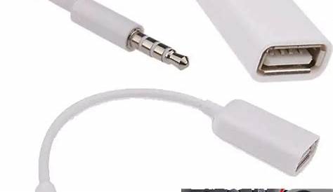 3.5mm Male AUX Audio Plug Jack to USB 2.0 Female Converter Cable Jack