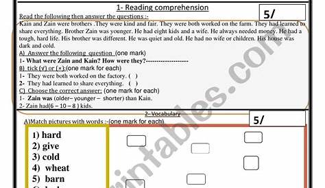 reading and vocabulary worksheet - ESL worksheet by Adel A