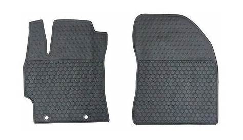 Toyota Corolla 2007-2013 Black Rubber All Weather Floor Mats Front Set