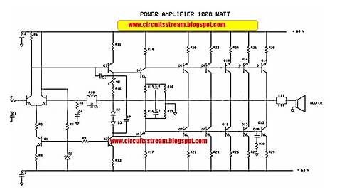 Build a 1000W Power Amplifier Circuit Diagram | Electronic Circuits Diagram