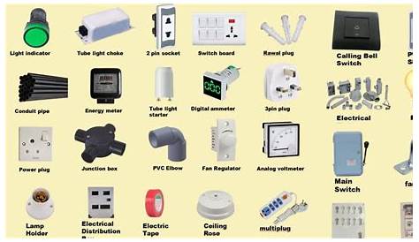 Electrical accessories name list | Electrical accessories for house
