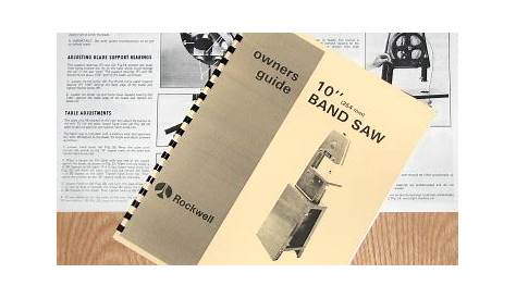 rockwell bandsaw manual