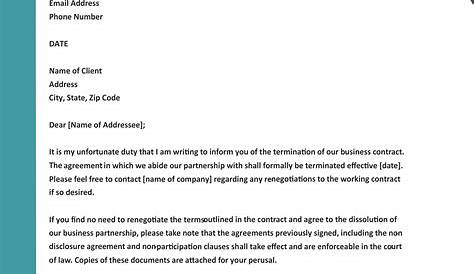 Business Contract Termination Letter [Pack of 5] | Business letter