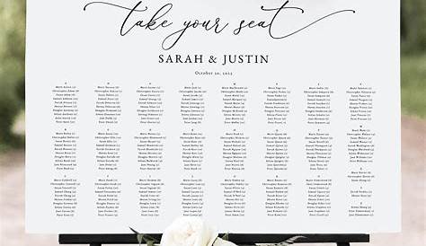 wedding seating chart in alphabetical order