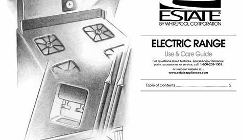 ESTATE ELECTRIC RANGE USE & CARE MANUAL Pdf Download | ManualsLib