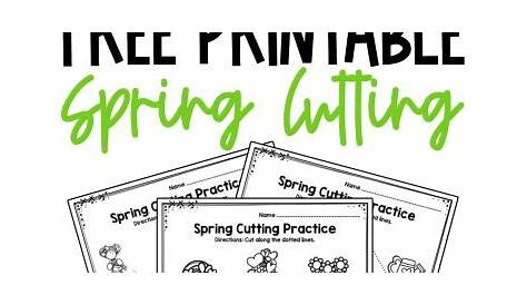 spring cutting worksheets