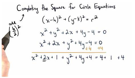Complete The Square And Write Equation Of Circle In Standard Form 4A5