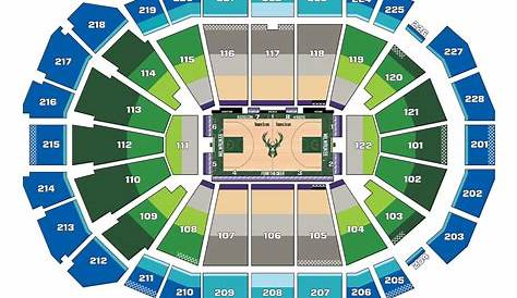 fiserv forum seating chart with rows