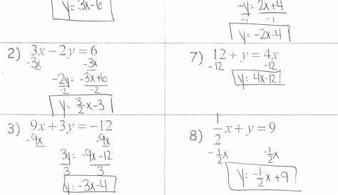 literal equations worksheet answer