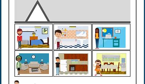 Free Rooms Of The House Worksheets | Games4esl