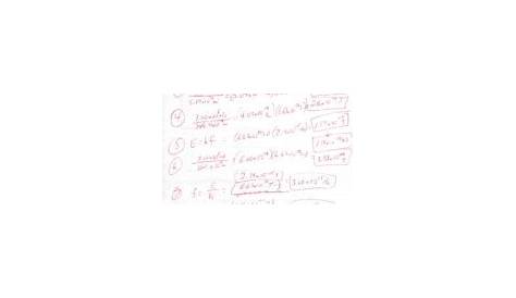 Planck's Constant Worksheet Answers