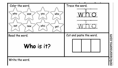sight word an worksheets