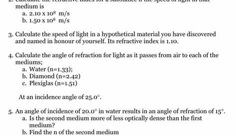 Speed Of Light Worksheets | 99Worksheets