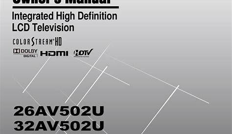 Toshiba 37AV52U Television User Guide | Manualzz
