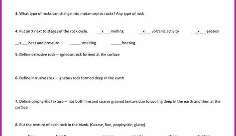 Answer Key Rock Cycle Review Worksheet Answers Worksheet : Resume Examples