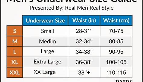 womens underwear size chart