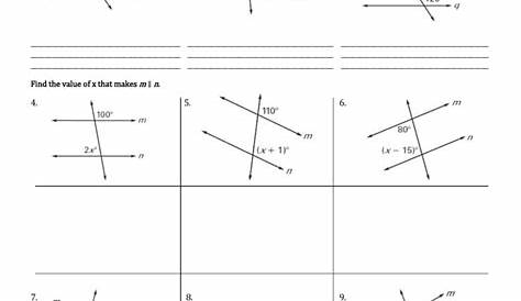 Parallel Lines Proofs Worksheet Answers - Educational Worksheet