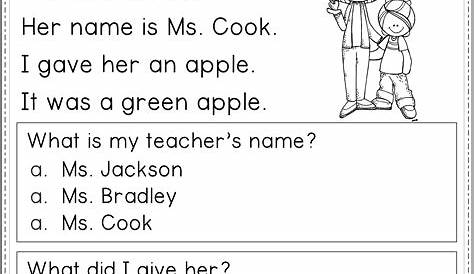 reading practice worksheets
