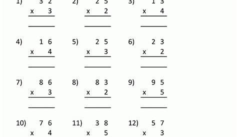 multiplying by 2 worksheet