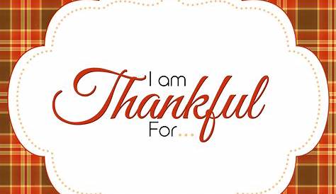 I Am Thankful For... Printable Thanksgiving Template | Frugalful.com