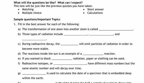 Nuclear Chemistry Balancing Equations Worksheet Answers - Tessshebaylo