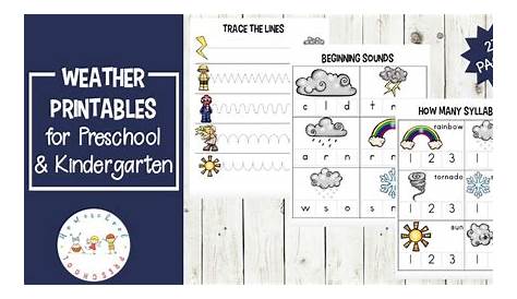 Free Printable W is for Weather Worksheets for Preschool