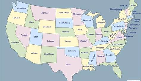 Usa Map With Labels | Kinderzimmer 2018