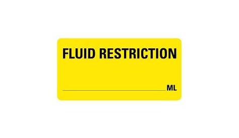 Fluid Restriction Labels - Free Shipping