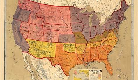 1860 Old USA Map Civil War Civil War Map Secession. - Etsy