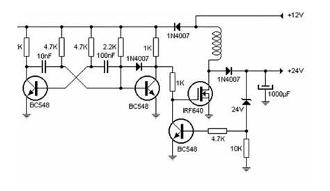 DC Converter - DC 12V to 24V Circuit Diagram | Electronic Circuits Diagram