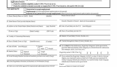 Approved Your Form I-765 Application For Employment Authorization