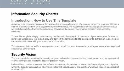 information security program charter