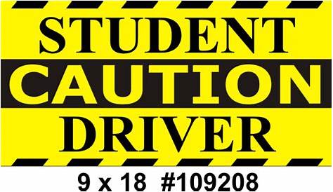 student driver sign printable
