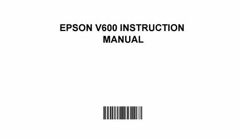 Epson v600 instruction manual by i7279 - Issuu
