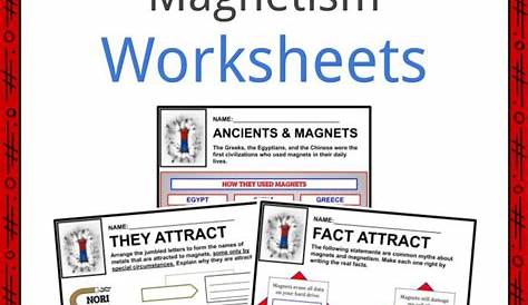 magnets and magnetism worksheet