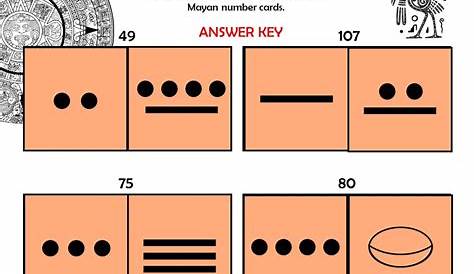 mayan math worksheet answers