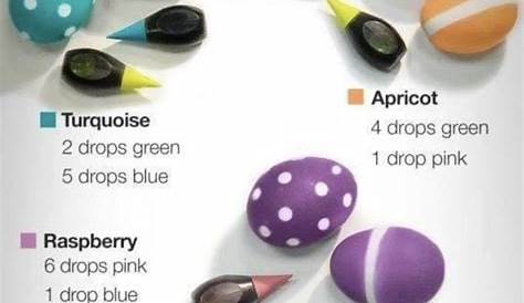 food coloring chart for dyeing eggs