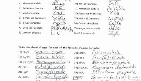 ions and ionic compounds worksheets answer key